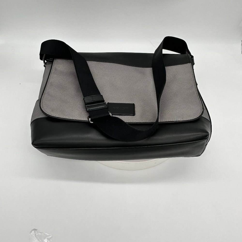 Coach Men's Grey Nylon Leather Messenger Bag F38741 - Picture 2 of 12